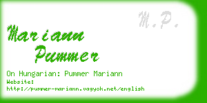 mariann pummer business card